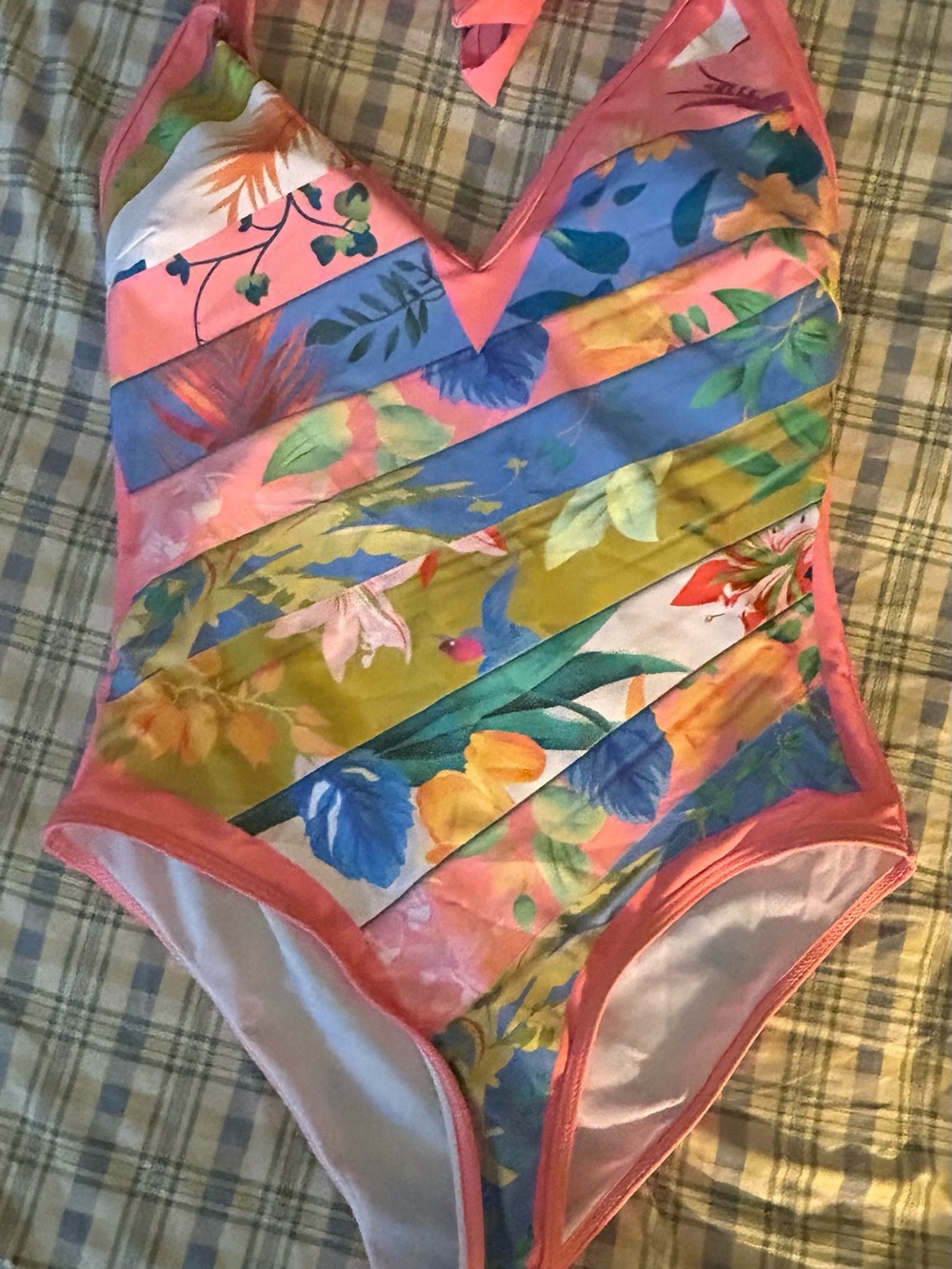 Pink Multi-Color Floral One-Piece Swimsuit